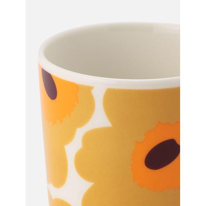Marimekko Unikko Mug 250ml Women's 52_1_52259475217 White/Caramel/Orange