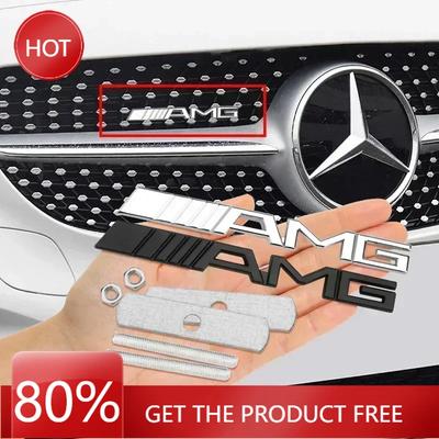 Naklejka samochodowa 1 szt. metalowy uchwyt emblematu na atrapę chłodnicy do AMG Mercedes Benz GLC CLK CLA W203 W211 W204 W210 W124 W212 W213 W163 ACE