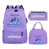 Animation Cartoon With Peripheral Printing Children'S Spine Backpack Set, Primary And Secondary School Student Leisure Schoolbag