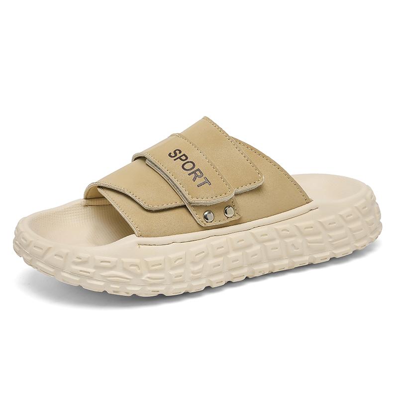 

Модные мужские спортивные шлепанцы цвета хаки, дизайнерские сандалии, нескользящие шлепанцы на платформе для мужчин, летние повседневные шлепанцы pantuflas hombre 39