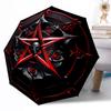 Pentagram and Moon Phases Mandala Outdoor Automatic Umbrella Retractable Design with 8-Rib Durability Lightweight Perfect Gift for Friends Family