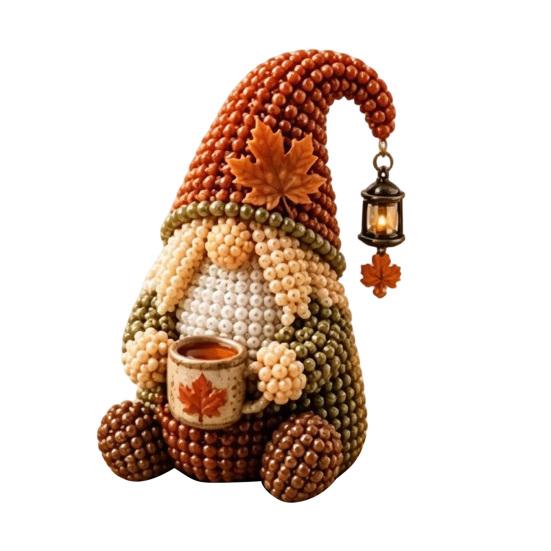 Kit de Manualidades de Cuentas de Gnomo, Kit DIY de Gnomo de Cuentas Diminutas, Lindo Kit de Arte de Gnomo con Cuentas para Adultos Adolescentes Decoración Única para el Hogar Regalo Hecho a Mano