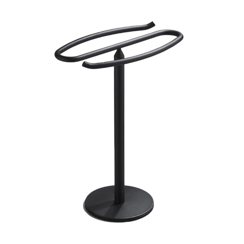 

Stainless Steels Towel Stand S Shaped Bath Towel Rack with Nonslip Base Countertop Towel Rack Elegant Watch Stand 1