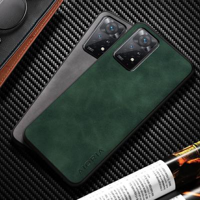 Ledertasche für Xiaomi Redmi Note 11 Pro Plus 11S 11T 5G Coque, schlichte, seidige Haptik, langlebige Hülle für Redmi Note 11 Pro Case Funda