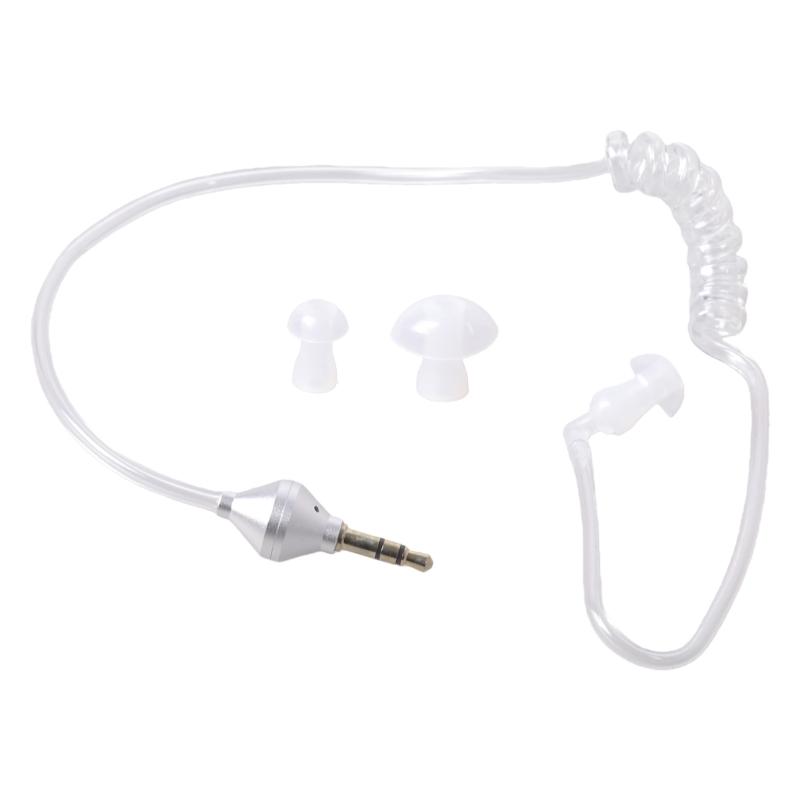 Kurz 38-50cm 3,5mm Luftspirale Schlauch In-Ear-Kopfhörer Ohrhörer für Audio-Empfänger Mobiltelefone Radios Computer