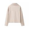 European and American French style, women's clothing, new fashionable versatile double-breasted short woolen coat