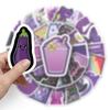 55 Purple Small Fresh Graffiti Personalized Laptop Suitcase Car Decoration Waterproof Stickers