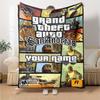 Grand Theft Auto Customize Text Blanket Lightweight Personalized Blanket Comfortable Suitable for Office Livingroom Nap Sofa Four Seasons Universal