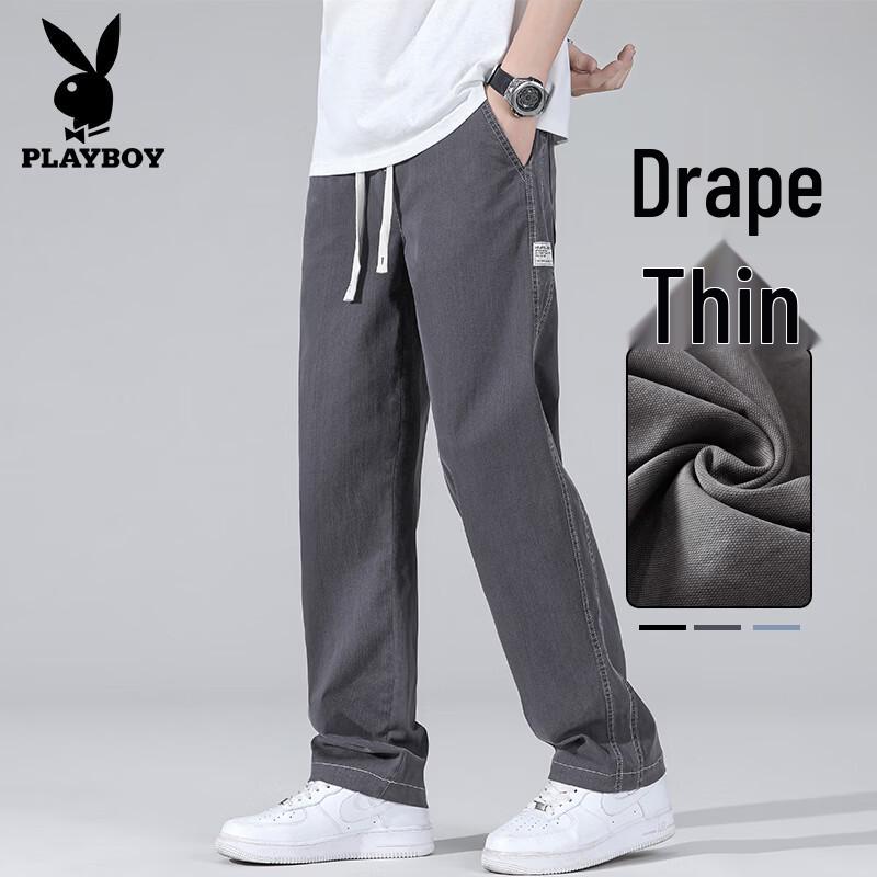 PLAYBOY Men s Ice Silk Straight-Leg Stretch Jeans 2XL