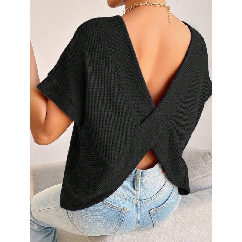 

Backless Loose T-shirt D 28376 Extra Small