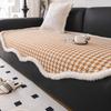 Special-Shaped Sofa Cushion Autumn and Winter High-Grade the Edge of Rabbit Hair Straight Row Sofa Cover Cloth