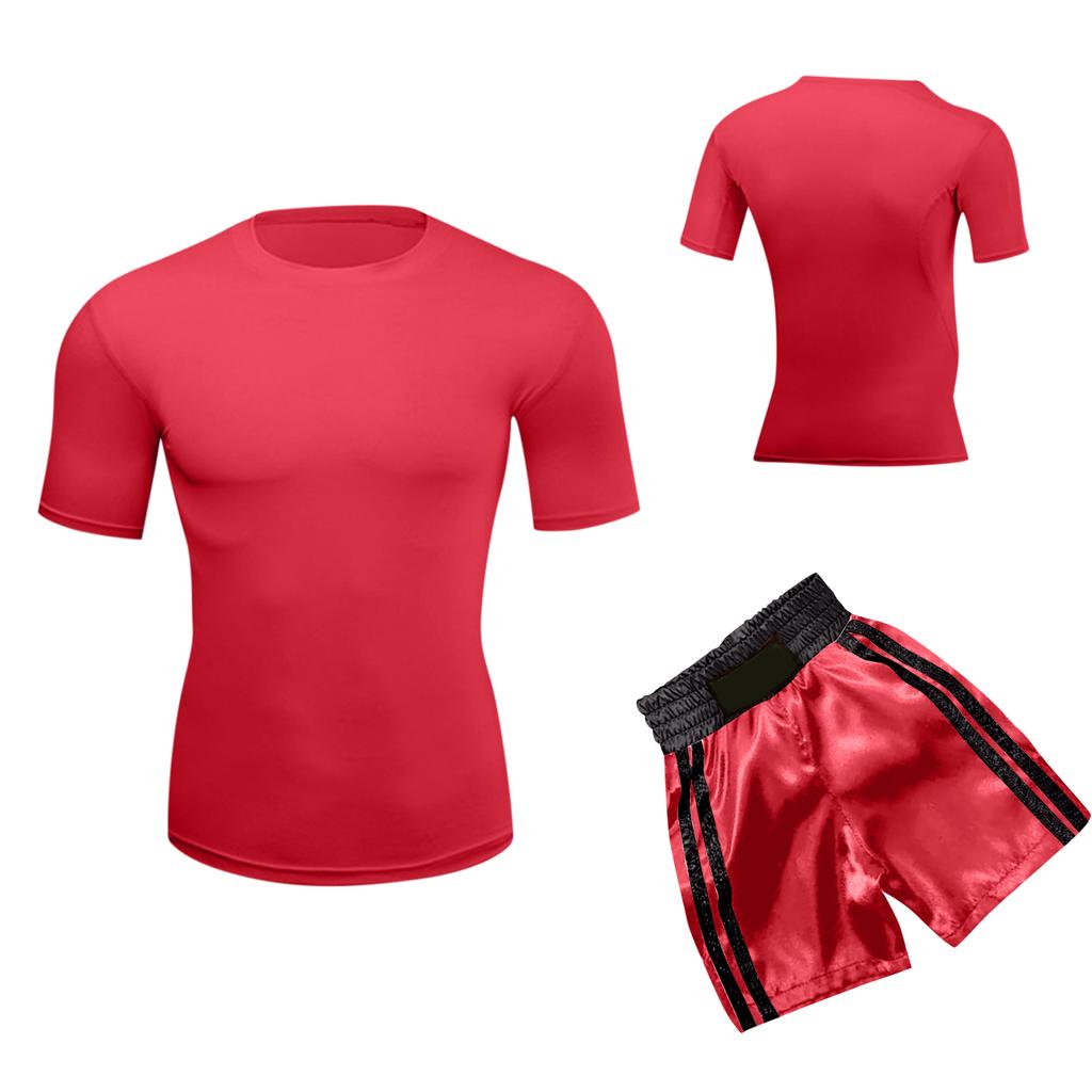 Personalized Custom Boxing Suit Short-sleeved Top With Shorts For Men And Women , Birthday Gift , Halloween Costume , Customizable Pattern And Name