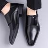 Classic men's leather shoes British gentleman style Groom's wedding and party Adult shoes Outdoor Fashion Street versatile