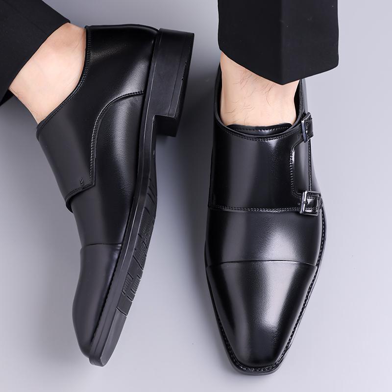 Classic men's leather shoes British gentleman style Groom's wedding and party Adult shoes Outdoor Fashion Street versatile