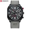 Curren-Men's Calendar Comfortable Belt Six Pin Business Men's Quartz Watch