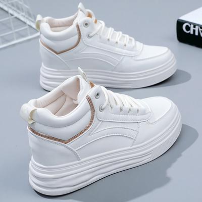 White Platform Sneakers Women Casual Shoes Fashion Chunky Women's Board Shoes High Top Running Shoes for Woman Chaussures Femme