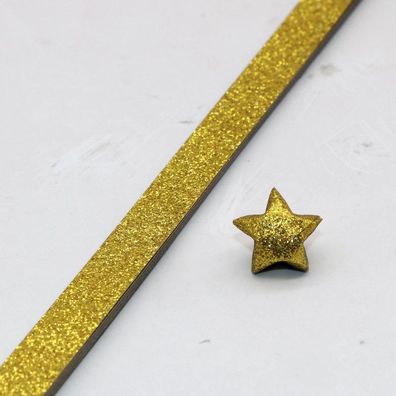 Glitter Origami Wishing Stars: Handmade Five-Pointed Colored Paper for Star Folding with Optional Colors