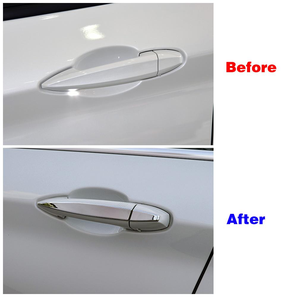 For BMW X1 X2 X5 X6 F39 F48 F49 F15 F16 F85 F86 Car Exterior Door Handle Cover Trim Chrome Carbon Fiber Sticker