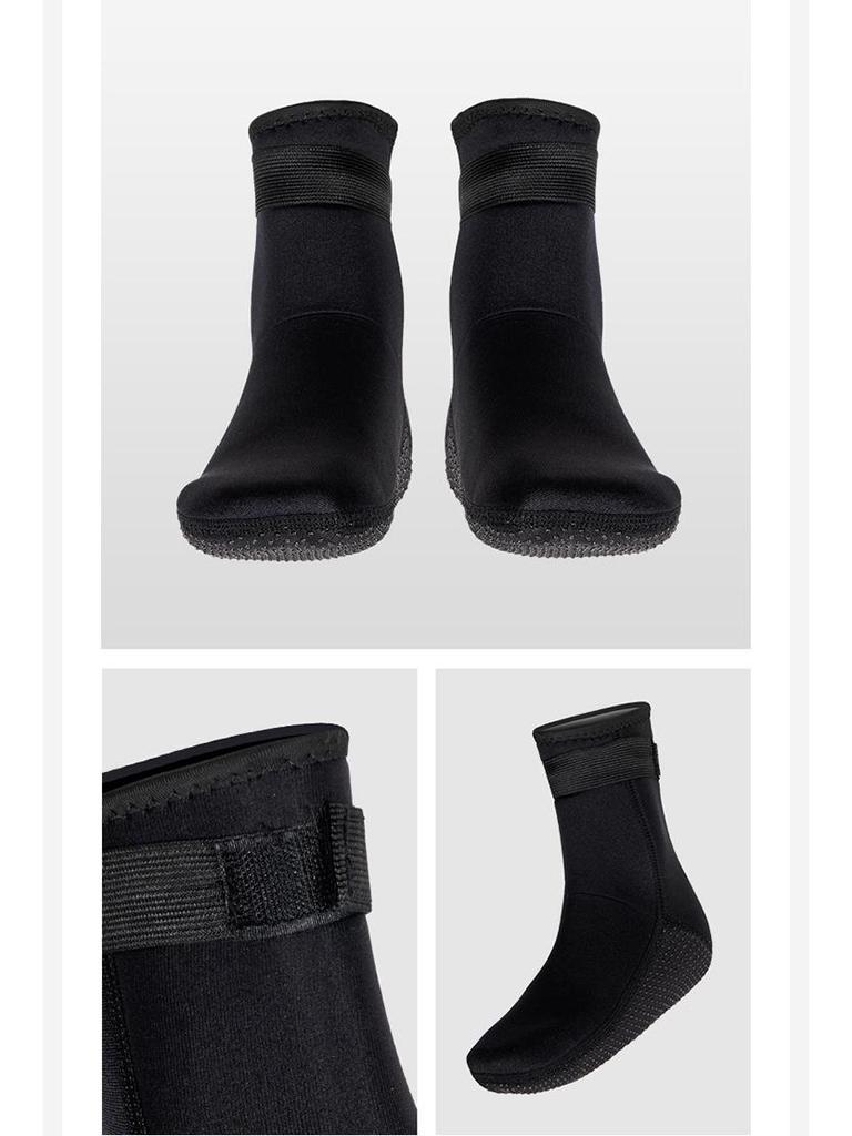 3mm Non-Slip Dive Socks: Wear-Resistant, Thickened, Warm for Winter Swimming, Surfing, Snorkeling, and Wading.