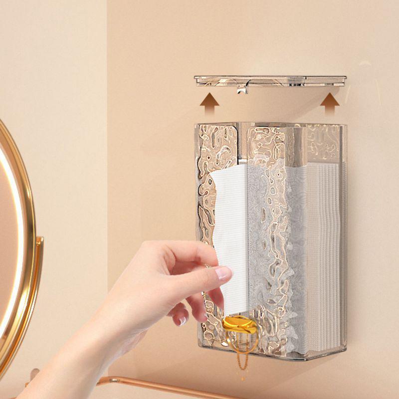 Luxury Tissue Box Wall-Mounted Acrylic Transparent Tissue Box Table Napkin Holder Bathroom Paper Box Tissue Paper Dispenser