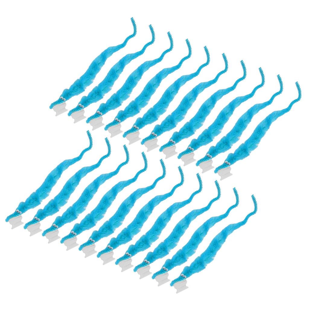 20 Pcs Furry Worm Soft Touch Plush Material Cute Style DIY Compact Portable Fuzzy Worms for Party