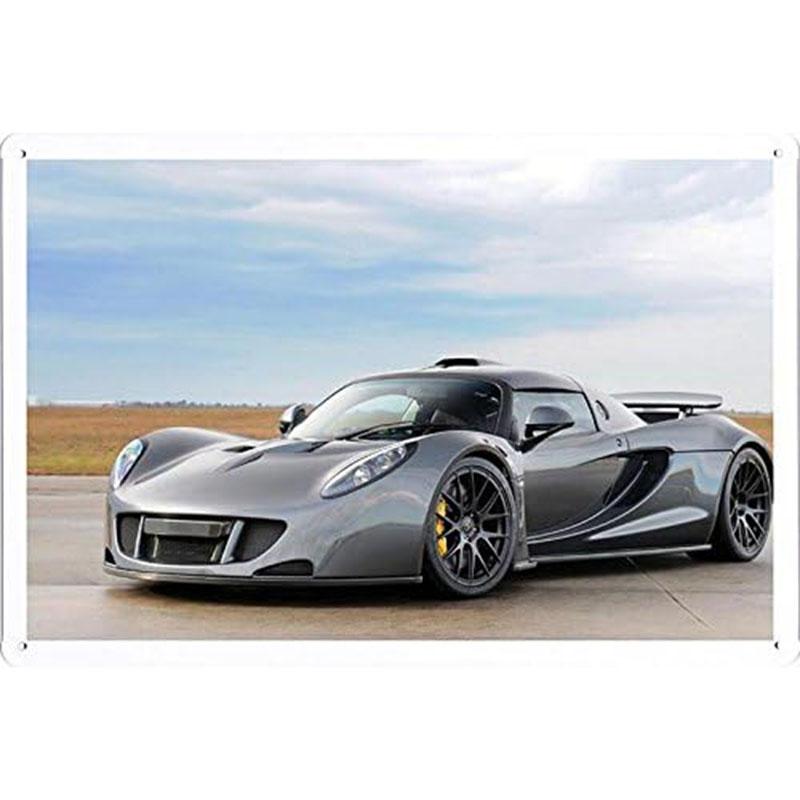 Auto Metal Tin Signs Plaque Sports Car Wall Decoration Vintage Art Posters Iron Painting for Man Cave Home Cafe Garage Club Bar