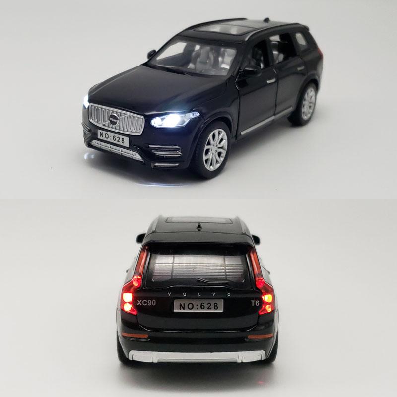 1:32 VOLVOs XC90 SUV Alloy Car Model Diecast & Toy Metal Vehicles Car Model Collection Sound and Light High Simulation Kids Gift