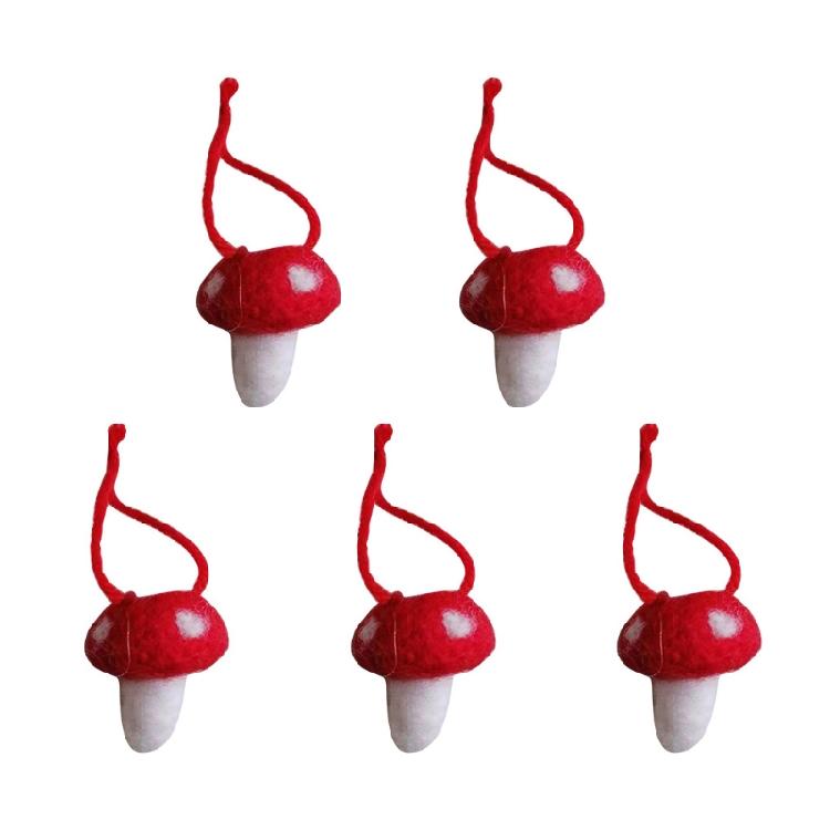 

Mushroom Xmas Tree Pendant Hanging Ornaments for New Year Party Home Decor 5x 1