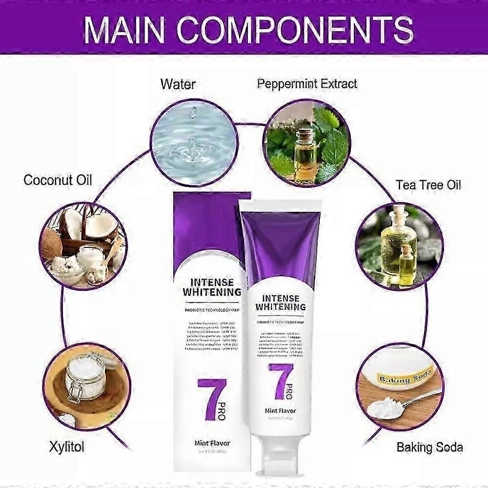 7 Pro Strong Whitening Toothpaste, Intense Whitening Toothpaste 7 Pro