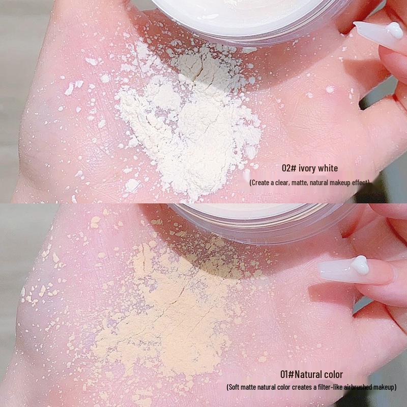 MAFFICK Oil-Control Setting Powder: Fine, Skin-Friendly, Waterproof, Long-Lasting, Brightening Matte Concealing Loose Powder.