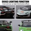 Scale 1:32 SVJ63 LP770 Car Model Toy Doors Opened Sound Light Sports Cars Models Alloy Body Rubber Tires for Children's Toys