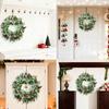 Simulation Of Green Plants Christmas Leaves Red Fruit Wreath Vine Ring Indoor Living Room Atmosphere Decoration 45cm