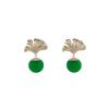 My Omelet Green Ginkgo Earrings