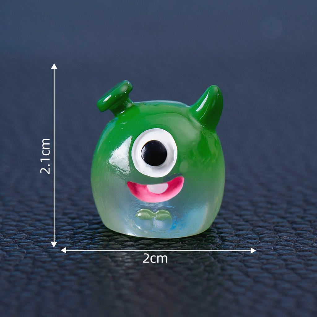 Cute Halloween Monster Crystal Ball Ornament Resin Home Desktop Mini Miniature Figurines Miniature Landscape Home Decoration