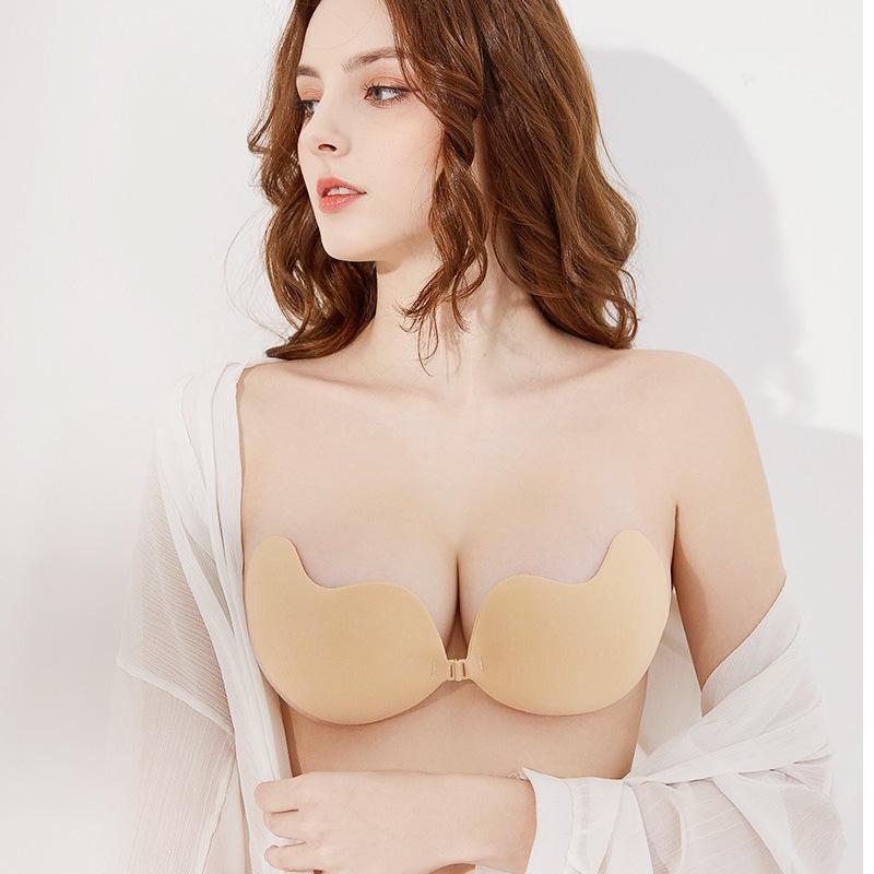 Mango Silicone Wire-Free Strapless Invisible Bra with Nipple Covers for Wedding Dress