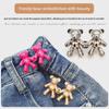 Bear Waist Slimming Adjustable Button Jeans Buckle - Detachable Tightening Pair