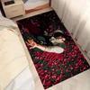 Kneeling To Reach Out To The Floor Mat Diatom Mud Living Room Sofa Animation Photo Bedroom Bedside Blanket