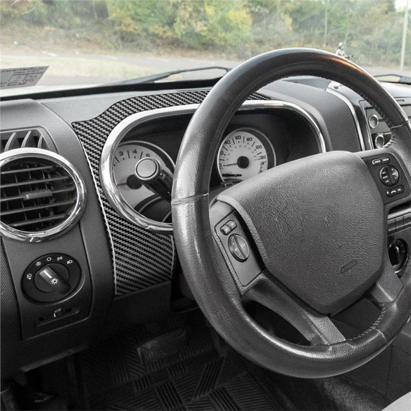 Car Dashboard Cover trument Panel Trim Interior Accessories Carbon Fiber For Ford Explorer 2008-2010