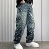 JYL Men's Jacquard Jeans Summer High-Street Trendy Loose Design Denim Pants