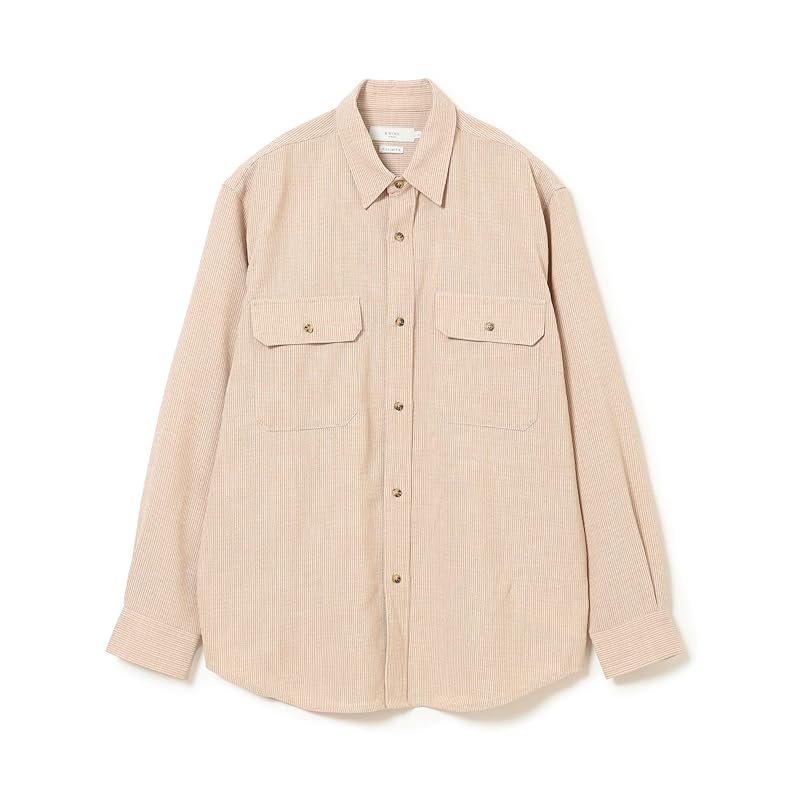 

[Beaming life store by BEAMS] L/S shirt polyester work shirt men s BEIGE XL_92110376247
