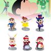 Crayon 6pcs Shin Chan Toy Doll Pvc Model Desktop Decoration Ornament Gifts Child