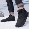 Fashion New Outdoor Cotton Shoes Men's Warm Snow Boots with Velvet Anti-slip Wear-resistant Hiking Cotton Boots H525