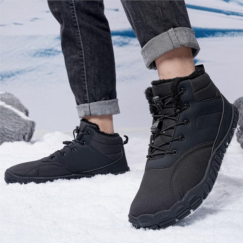 Fashion New Outdoor Cotton Shoes Men's Warm Snow Boots with Velvet Anti-slip Wear-resistant Hiking Cotton Boots H525