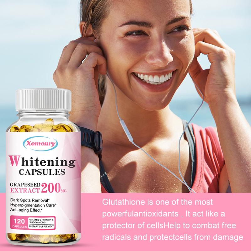 XEMENRY Enthält Vitamin C und Traubenkernextrakt zur Aufhellung des Hauttons und zur Bereitstellung von Antioxidantien.