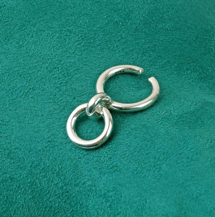Korean Geometric Circle Adjustable Women s Retro Hip Hop Ring