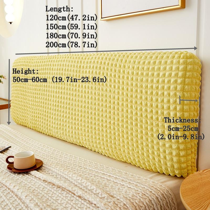 Premium Blasenstoff Jacquard Kopfteilbezug Weicher Stretch Bettkopfteilbezug All-inclusive Nachttisch Schutzbezug Überwürfe Schlafzimmer
