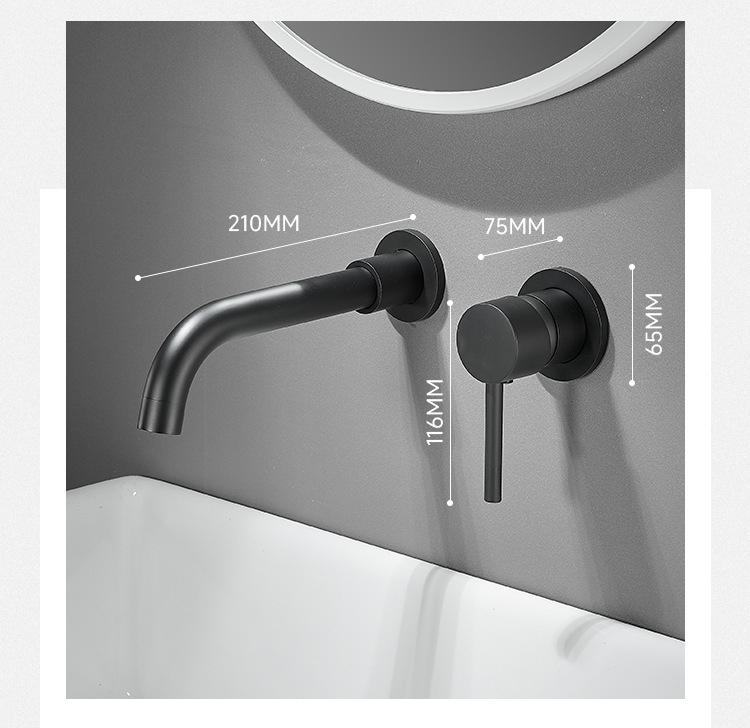 Modern Brass Wall Mounted Bathroom Basin Faucet Wall Sink Swivel Spout Bathtub Mixer Tap Crane Antique Bronze Finished