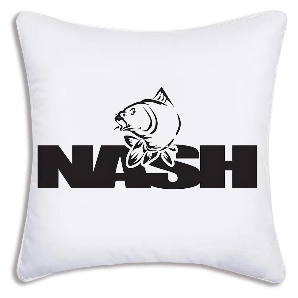 Pillow Covers Cool Nash Fishing Logo Sofa Decorative Home Double-Sided Printing Short Plush Cute Cushion Cover
