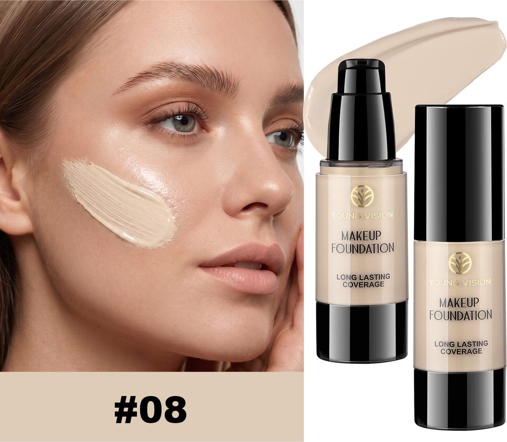 Weiße Flüssigfoundation Cosplay Gesicht Make-up Basis Langanhaltend Wasserdicht Hohe Deckkraft Abdeckstift Foundation Make-up für Frauen
