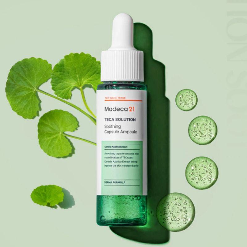 Madeca21 TECA Solution Soothing Capsule Ampoule 30ml – Calming Hydrating Ampoule for Sensitive Skin